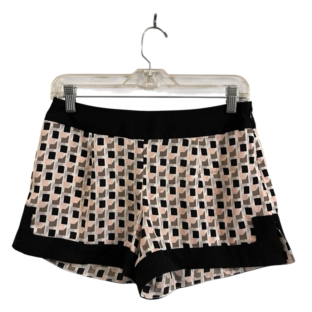 Victoria’s Secret 100% Polyester Geometric Print Side Zip Pajama Shorts Size 2